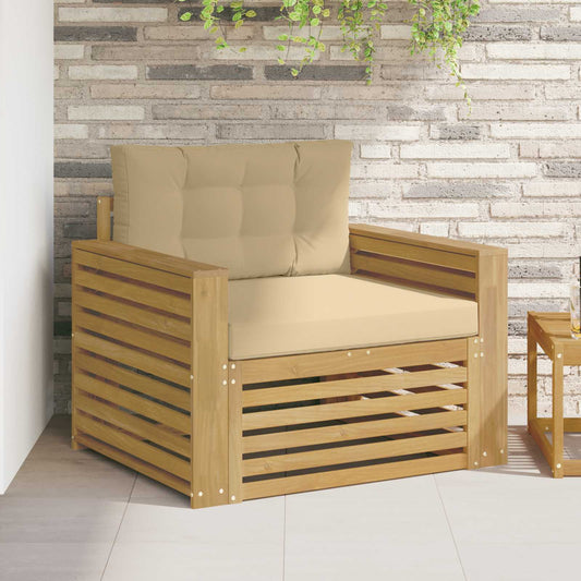 Divano da esterno Poliestere Bianco e Beige | homemem39