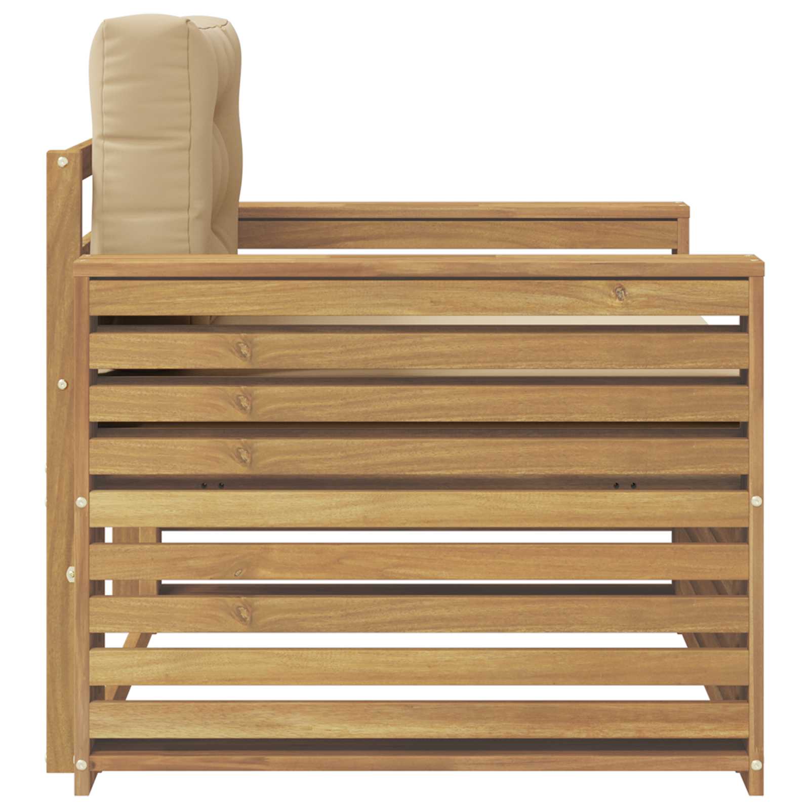 Divano da esterno Poliestere Bianco e Beige | homemem39