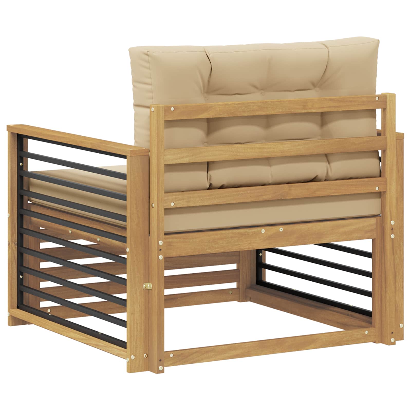 Divano da esterno Poliestere Bianco e beige | homemem39