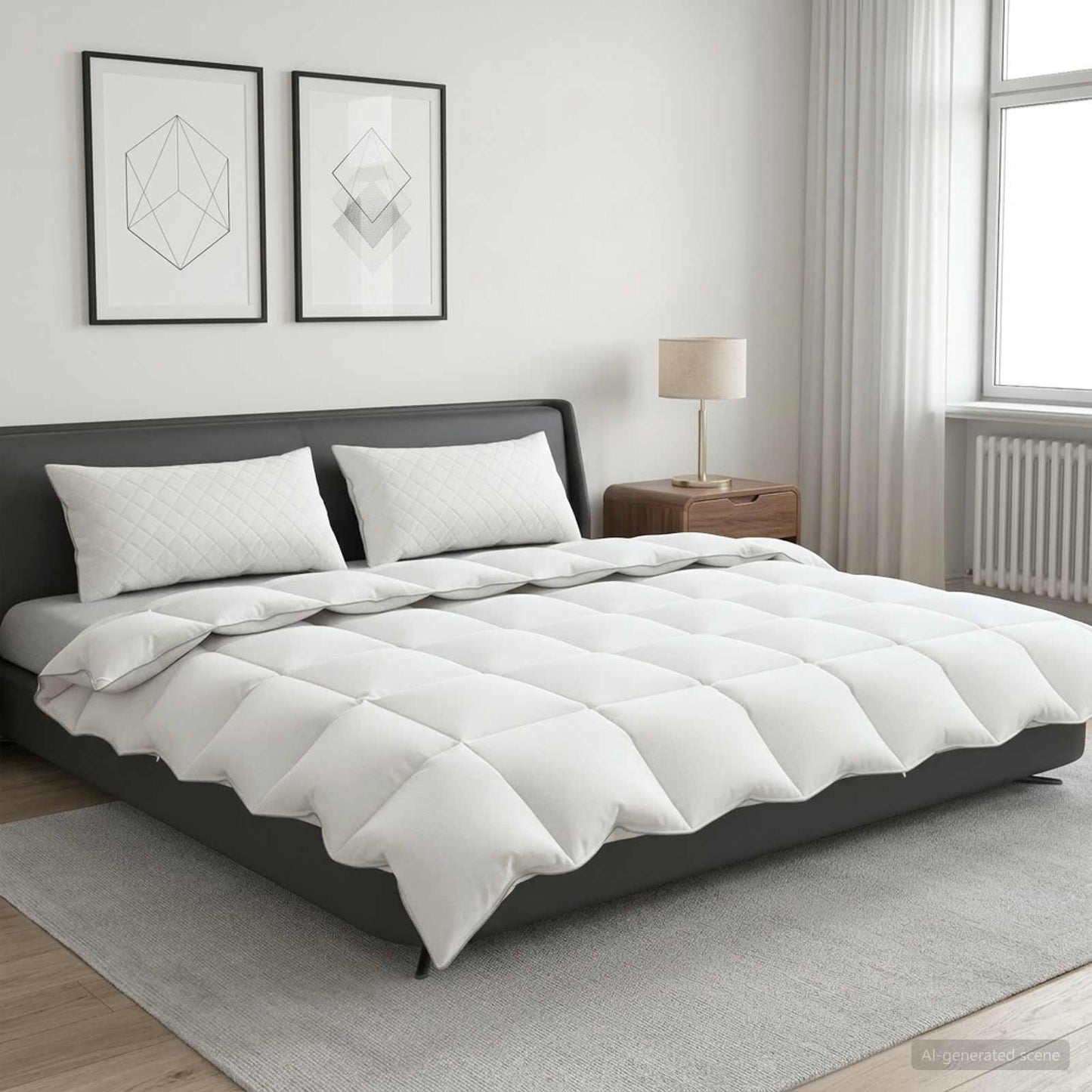 Piumone FULDA 220 x 240 cm Inverno 300 GSM 90% piuma d'oca