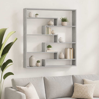 Scaffale da parete Grigio Cemento 103 x 17 x 102 cm | homemem39