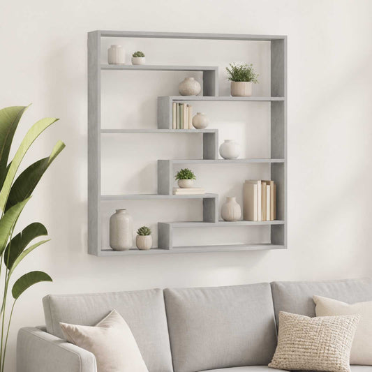 Scaffale da parete Grigio Cemento 103 x 17 x 102 cm | homemem39