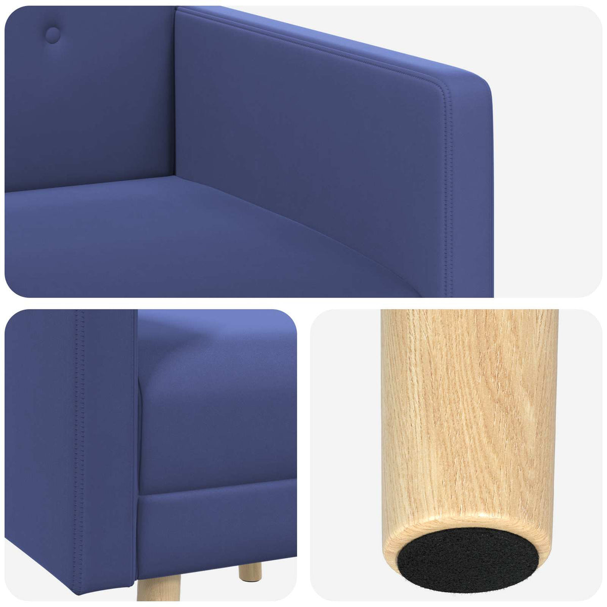 Poltrona decorativa Blu Polizia Velluto | homemem39