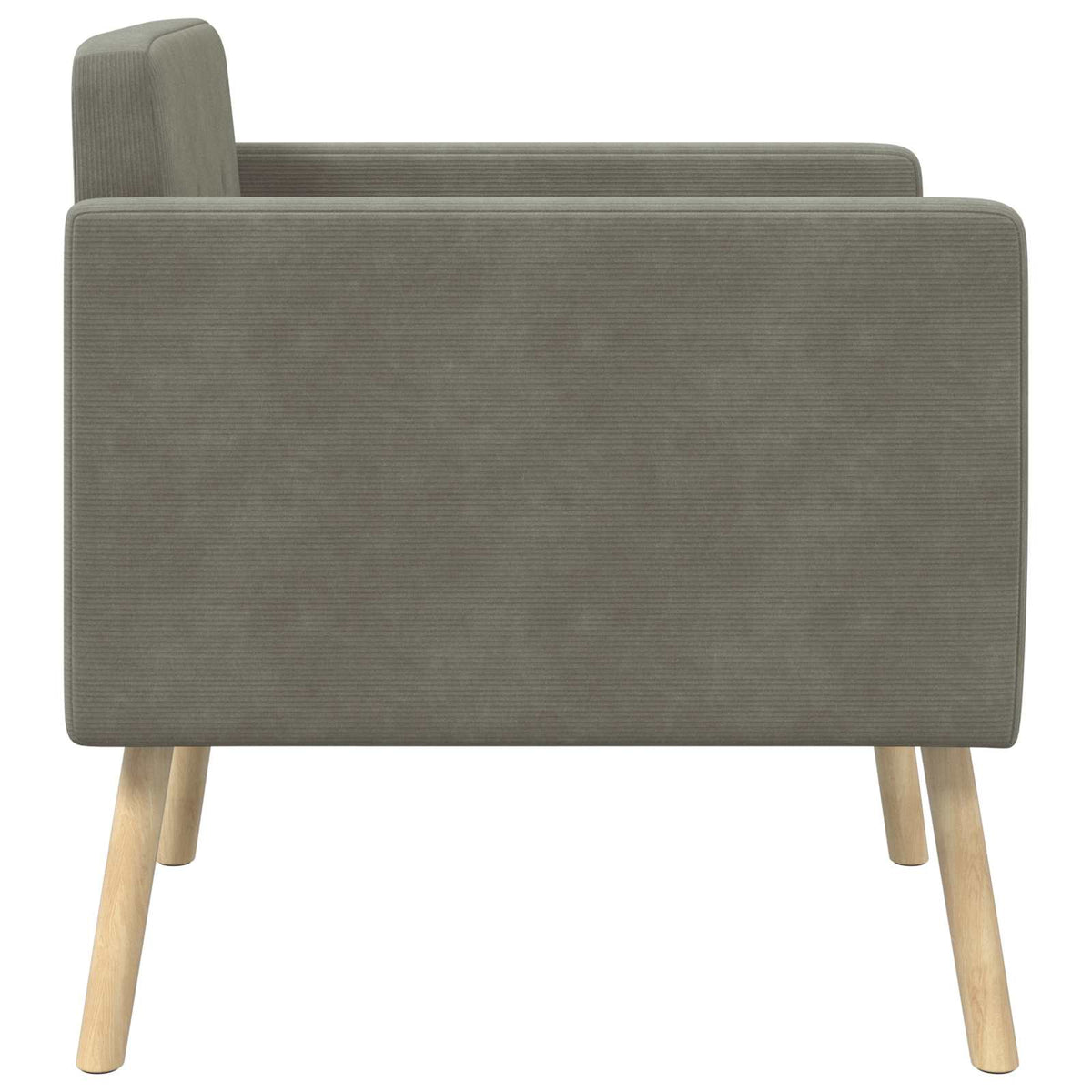 Sedia d'accento Grigio Chiaro Tessuto in velluto a coste | homemem39
