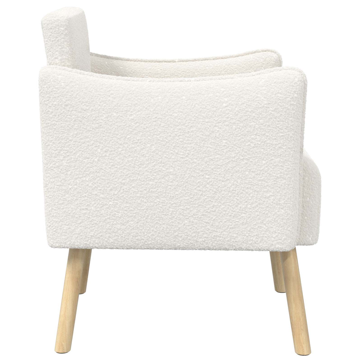Sedia d'accento Crema Bouclé