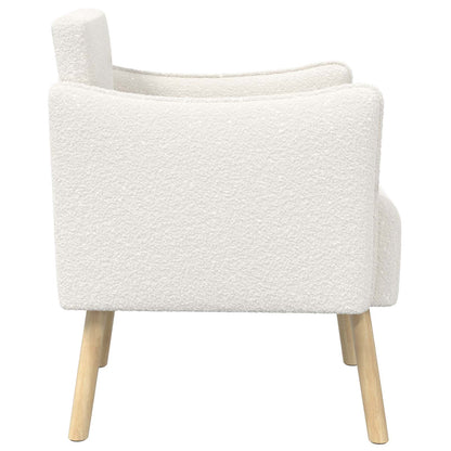 Sedia d'accento Crema Bouclé