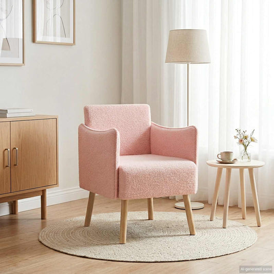 Sedia d'accento Rosa Bouclé
