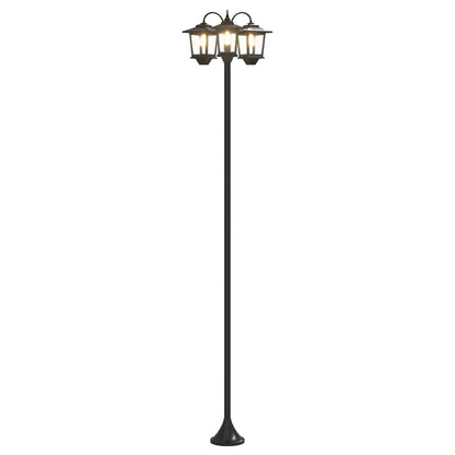 Lampione a 3 teste Nero 16 x 16 x 187 cm Alluminio e ABS | homemem39