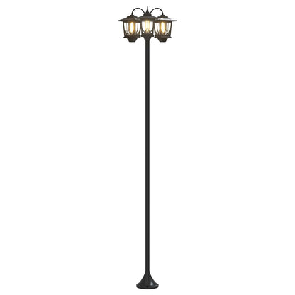 Lampione a 3 teste Nero 16 x 16 x 187 cm Alluminio e ABS | homemem39