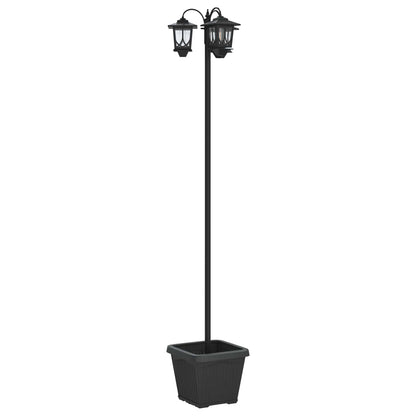 Lampione a 3 teste Nero 32 x 32 x 188 cm Alluminio e ABS | homemem39