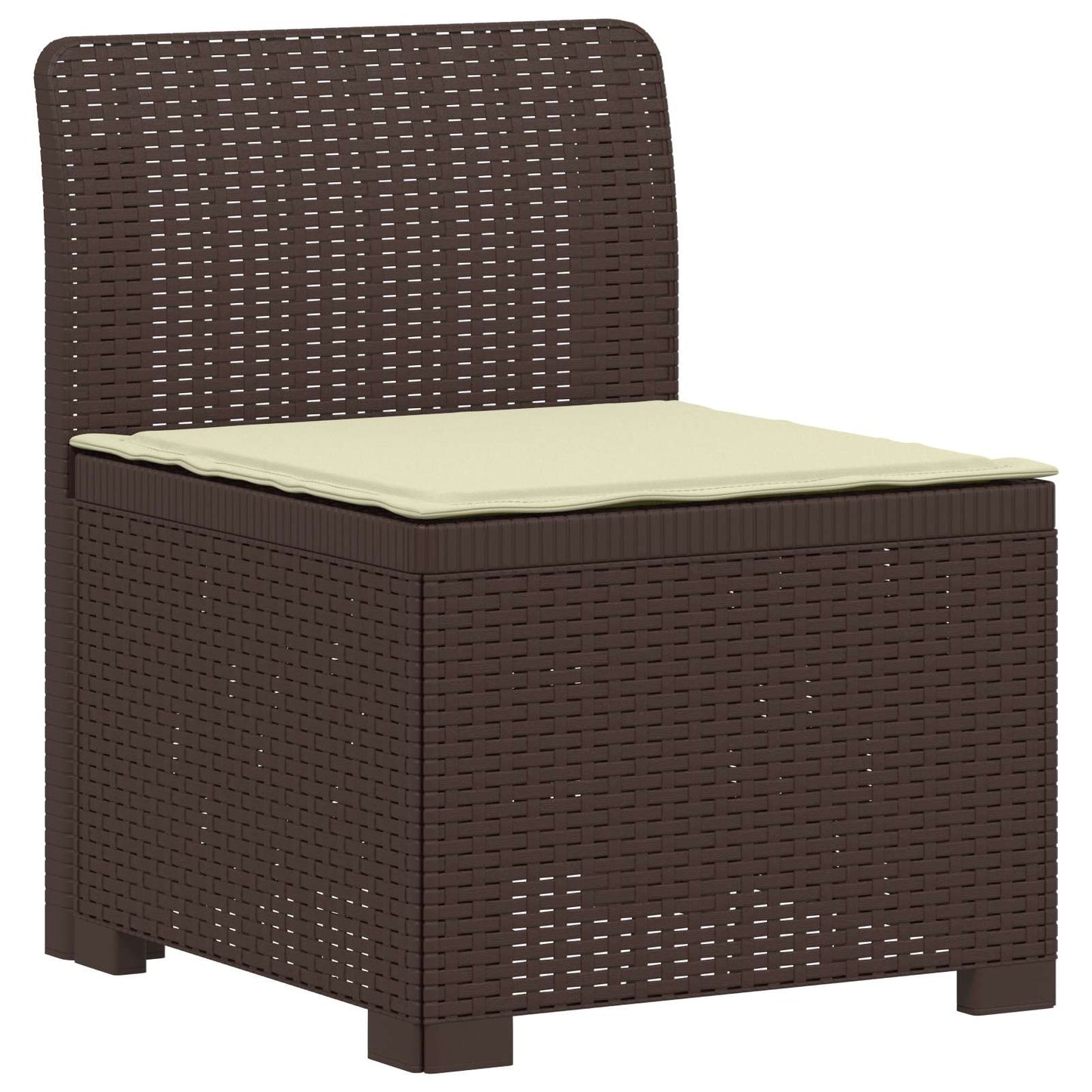 Divano da Giardino a 4 Posti con Cuscini in Stile Rattan PP | homemem39