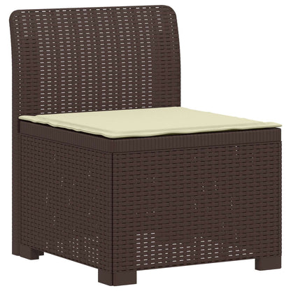 Divano da Giardino a 4 Posti con Cuscini in Stile Rattan PP | homemem39