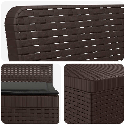 Divano da Giardino a 4 Posti con Cuscini in Stile Rattan PP | homemem39