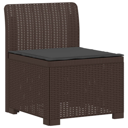 Divano da Giardino a 4 Posti con Cuscini in Stile Rattan PP | homemem39