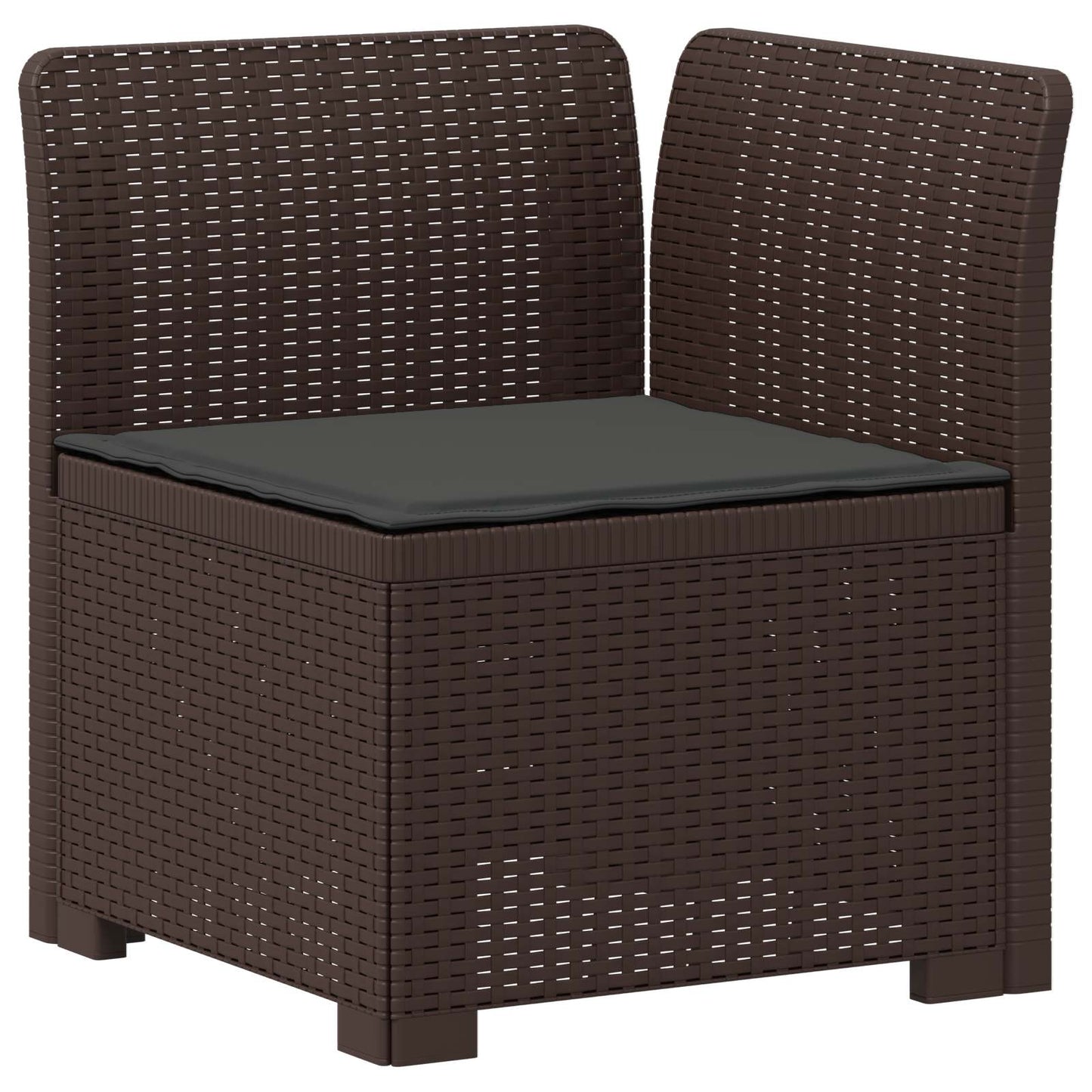 Divano da Giardino a 4 Posti con Cuscini in Stile Rattan PP | homemem39