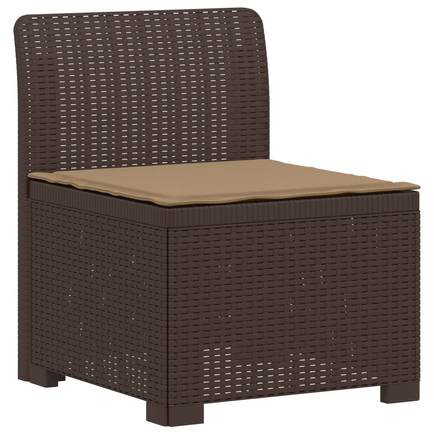 Divano da Giardino a 4 Posti con Cuscini in Stile Rattan PP | homemem39