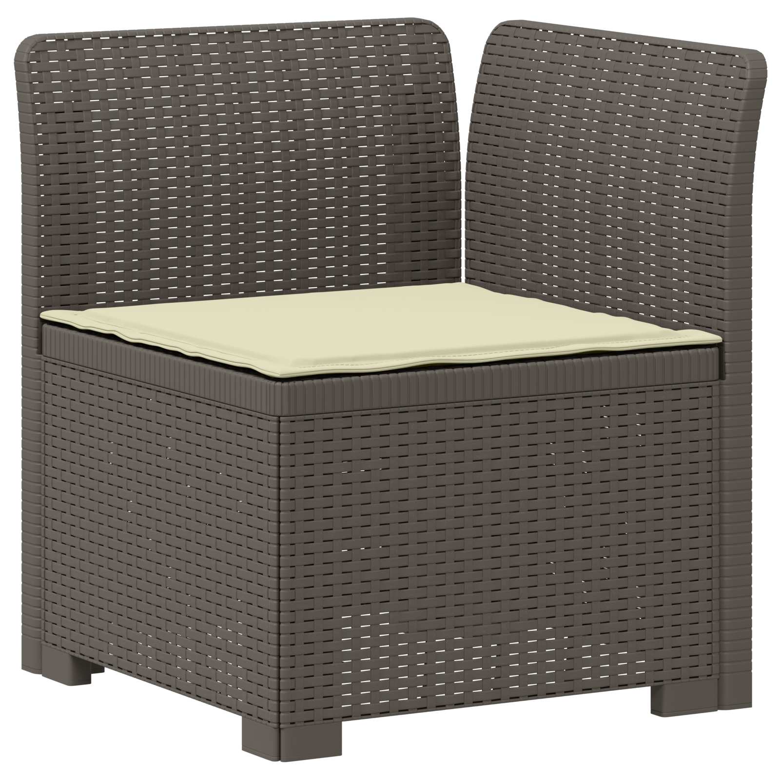 Divano da Giardino a 4 Posti con Cuscini in Stile Rattan PP | homemem39