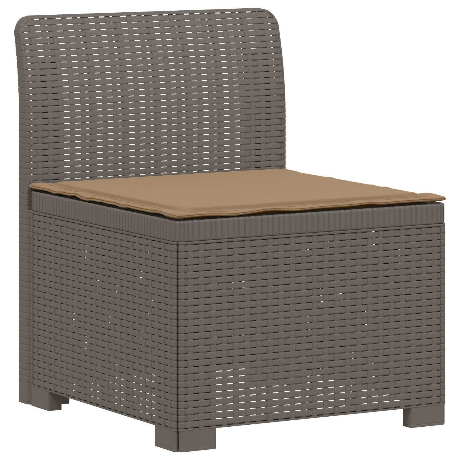 Divano da Giardino a 4 Posti con Cuscini in Stile Rattan PP | homemem39