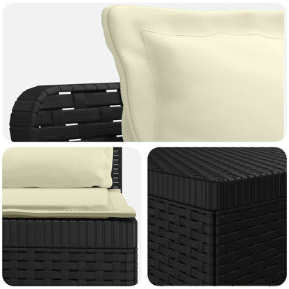 Divano da Giardino a 4 Posti con Cuscini in Stile Rattan PP | homemem39