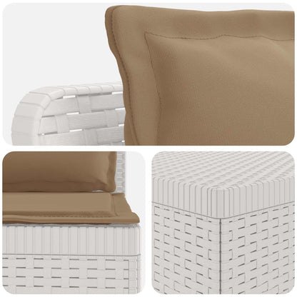 Divano da Giardino a 4 Posti con Cuscini in Stile Rattan PP | homemem39