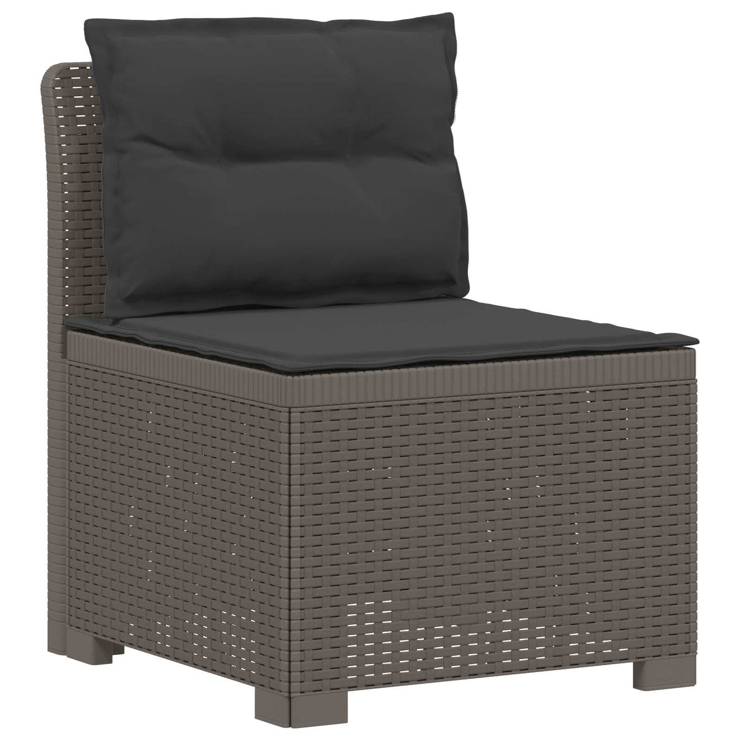 Divano da Giardino a 4 Posti con Cuscini in Stile Rattan PP | homemem39