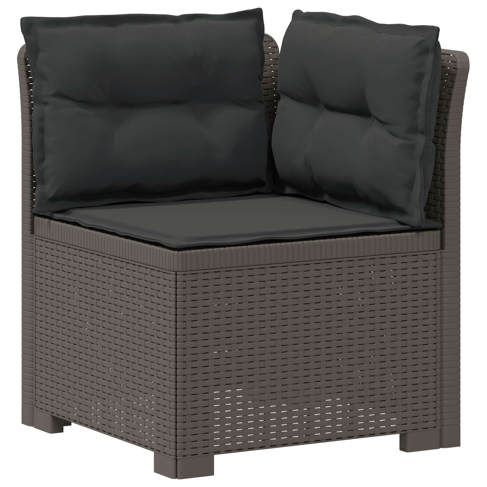 Divano da Giardino a 4 Posti con Cuscini in Stile Rattan PP | homemem39