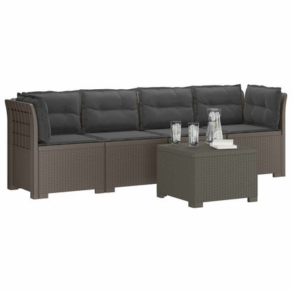 Divano da Giardino a 4 Posti con Cuscini in Stile Rattan PP | homemem39
