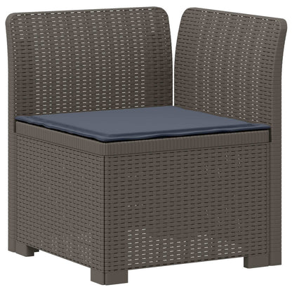 Divano da Giardino 5 Posti con Cuscini Stile Rattan PP | homemem39