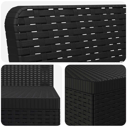 Divano da giardino 4 posti aspetto rattan PP Antracite | homemem39