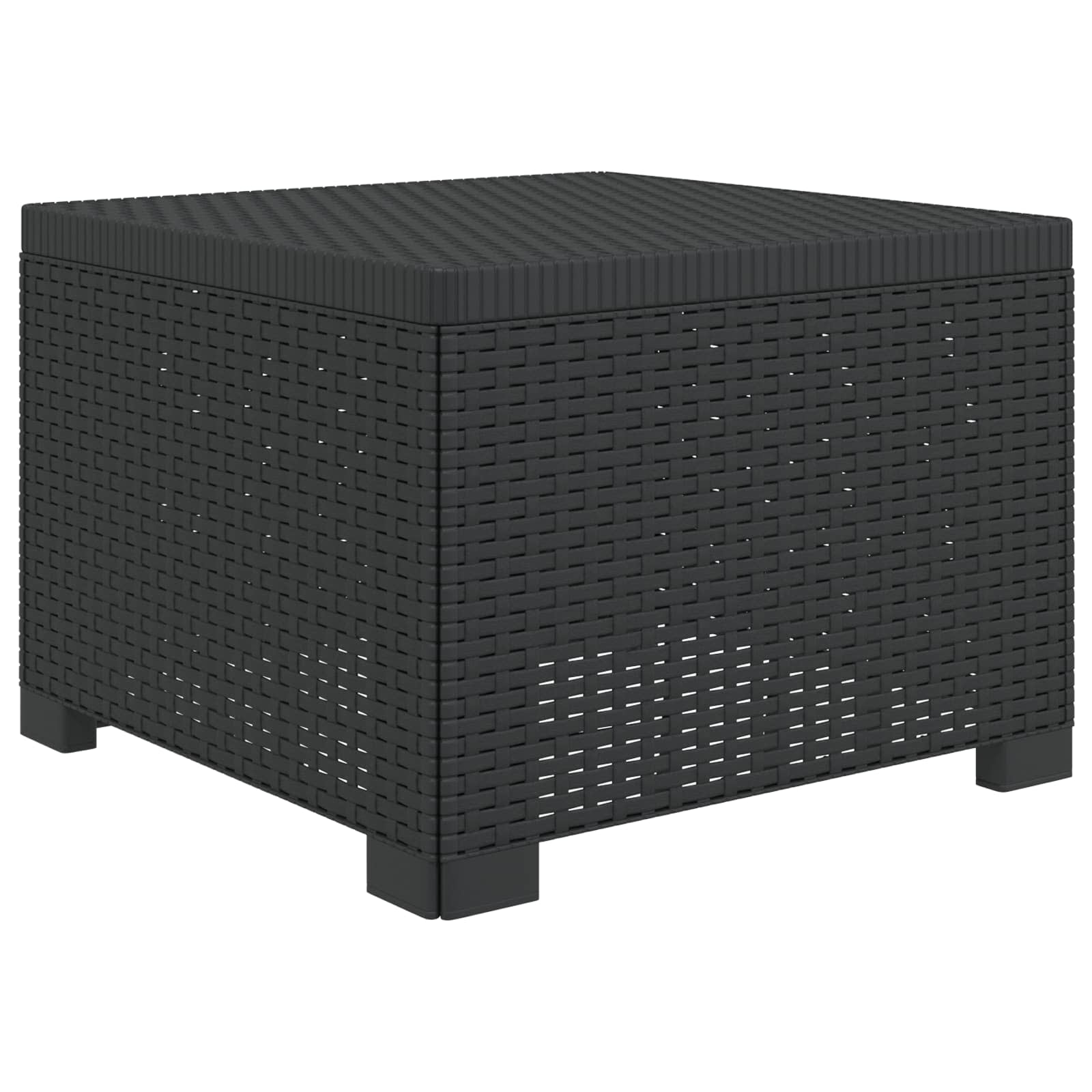 Divano da giardino 4 posti aspetto rattan PP Antracite | homemem39