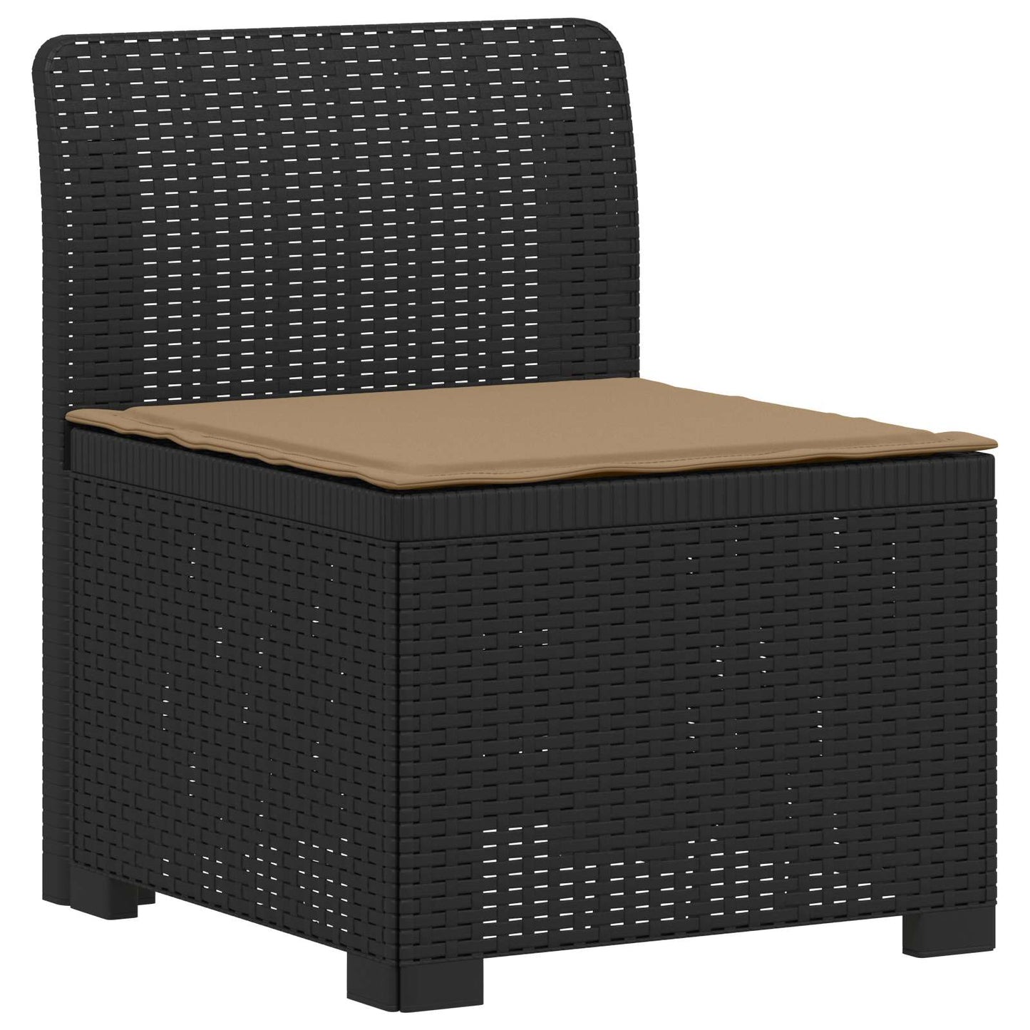 Divano da giardino 4 posti con cuscini aspetto rattan PP | homemem39