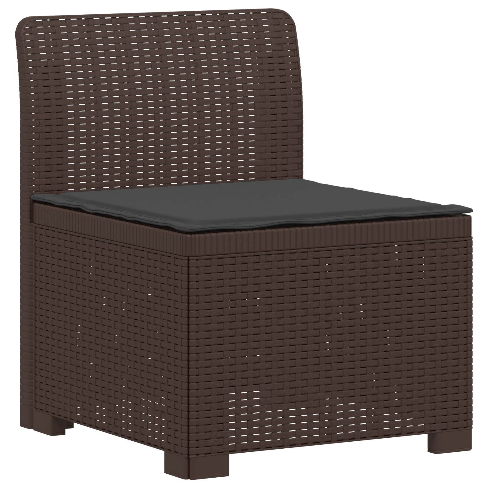 Divano da giardino 4 posti con cuscini aspetto rattan PP | homemem39