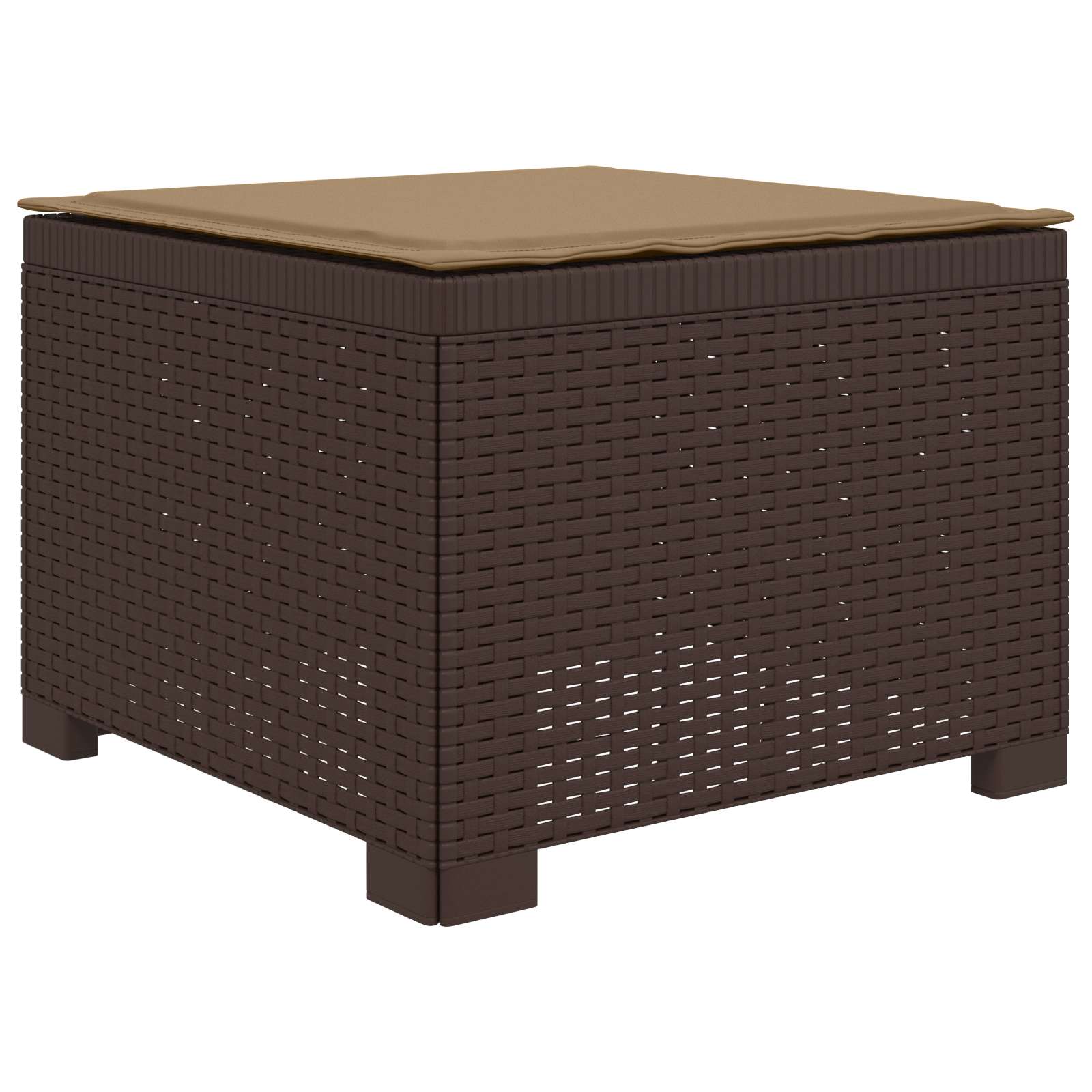Divano da giardino 4 posti con cuscini aspetto rattan PP | homemem39
