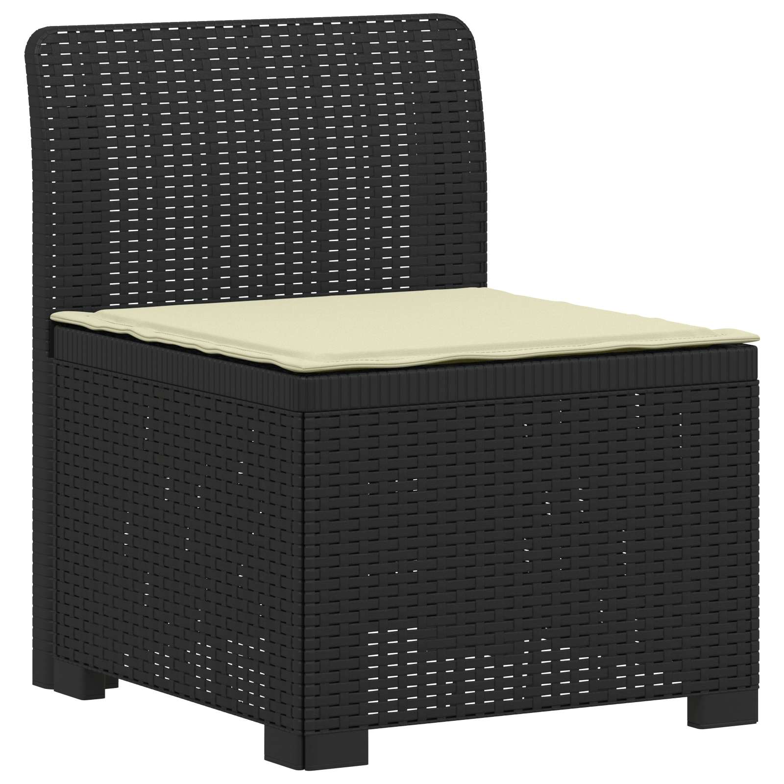 Divano da Giardino 4 Posti con Cuscini Aspetto Rattan PP | homemem39