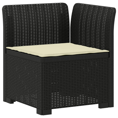 Divano da Giardino 4 Posti con Cuscini Aspetto Rattan PP | homemem39
