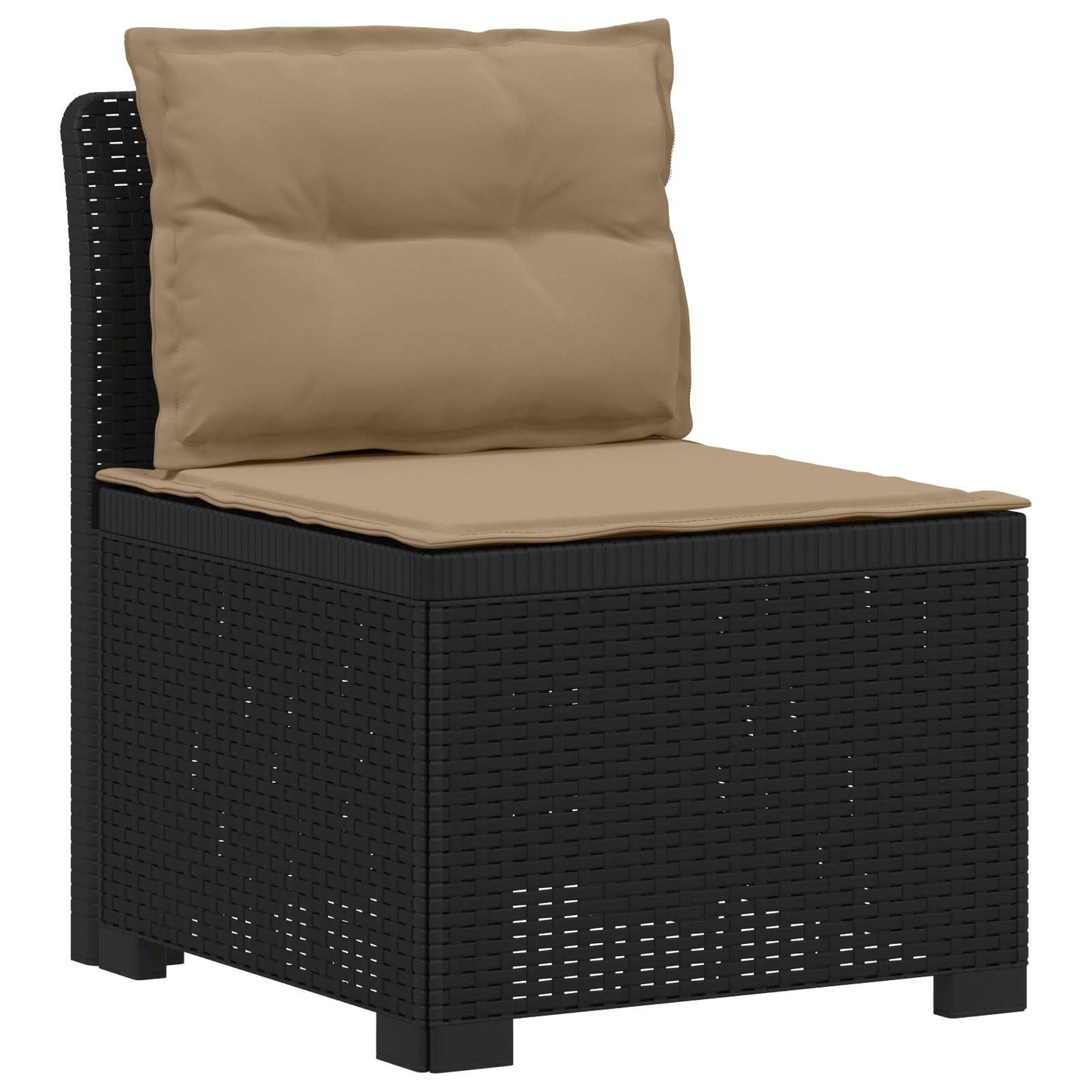 Divano da Giardino 4 Posti con Cuscini Aspetto Rattan PP | homemem39