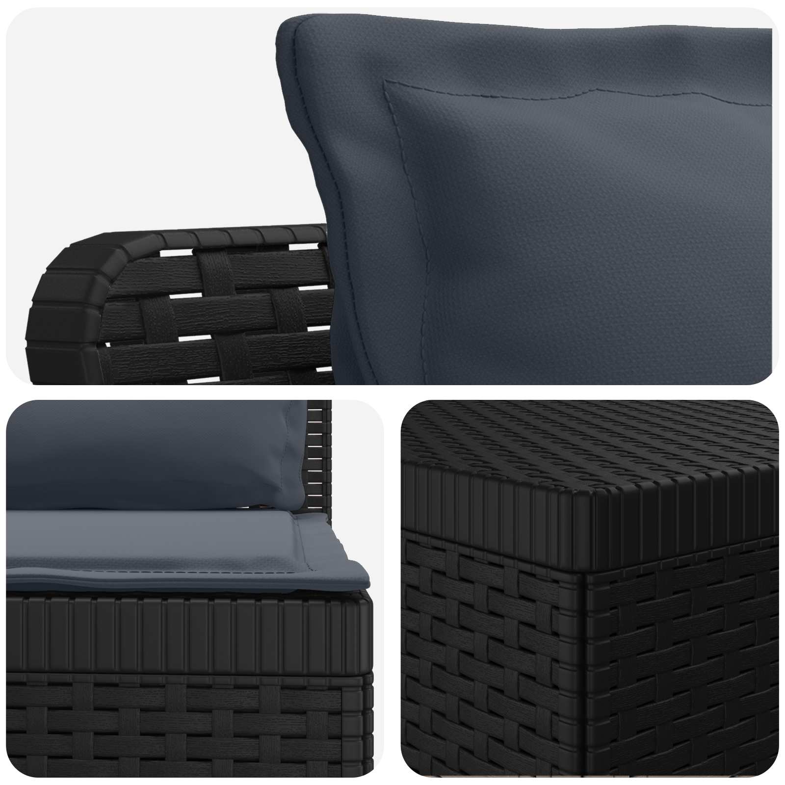 Divano da Giardino 4 Posti con Cuscini Aspetto Rattan PP | homemem39