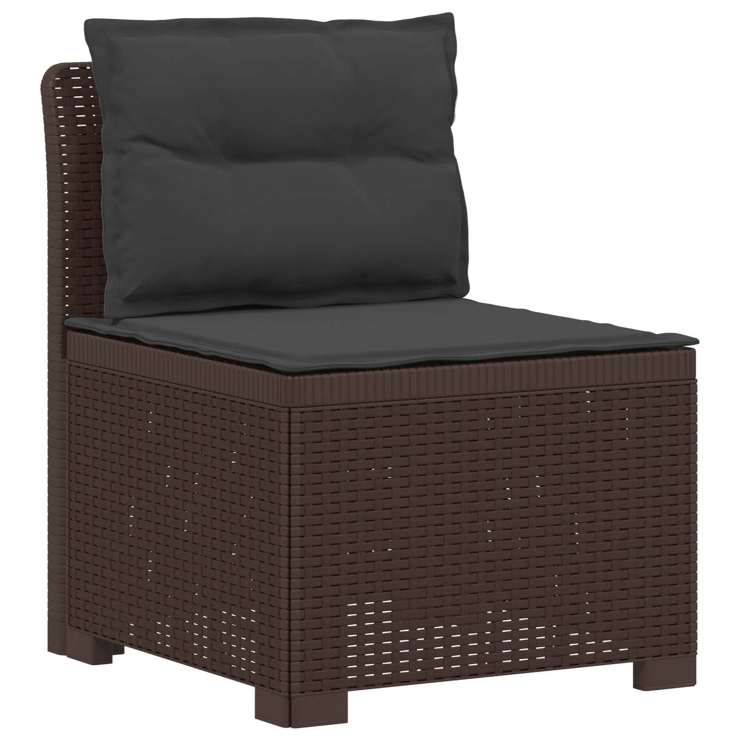 Divano da Giardino 4 Posti con Cuscini Aspetto Rattan PP | homemem39