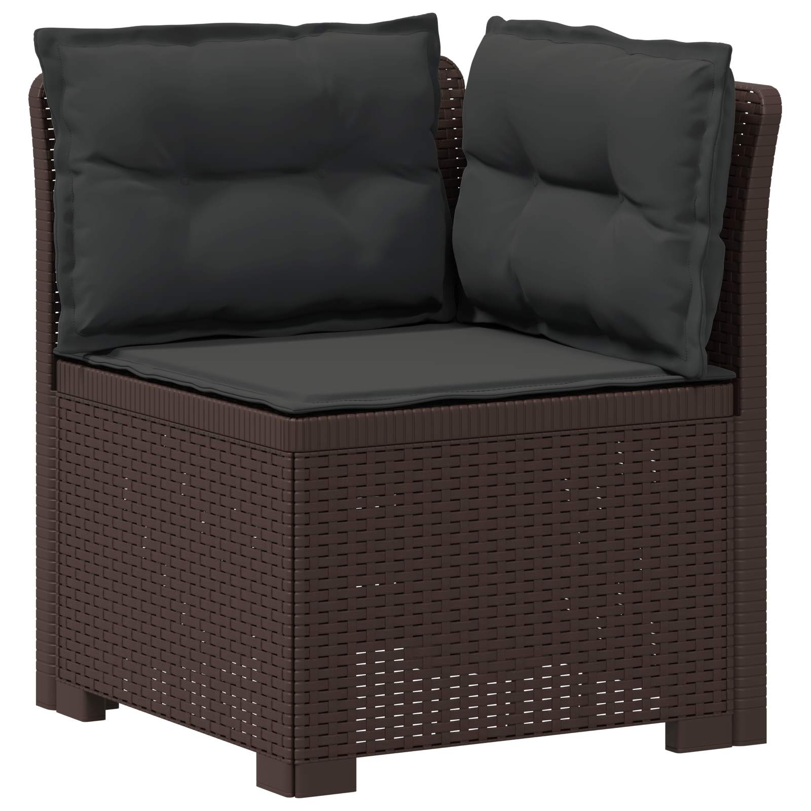 Divano da Giardino 4 Posti con Cuscini Aspetto Rattan PP | homemem39