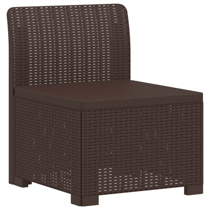 Divano da giardino 4 posti aspetto rattan PP Marrone | homemem39