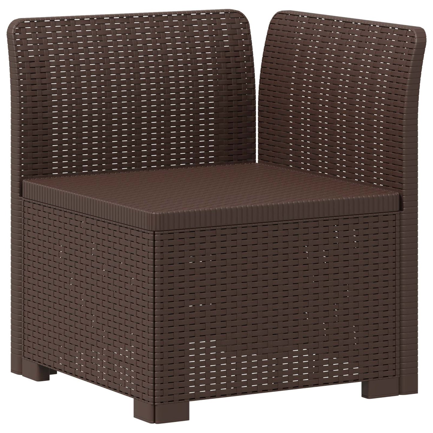 Divano da giardino 4 posti aspetto rattan PP Marrone | homemem39
