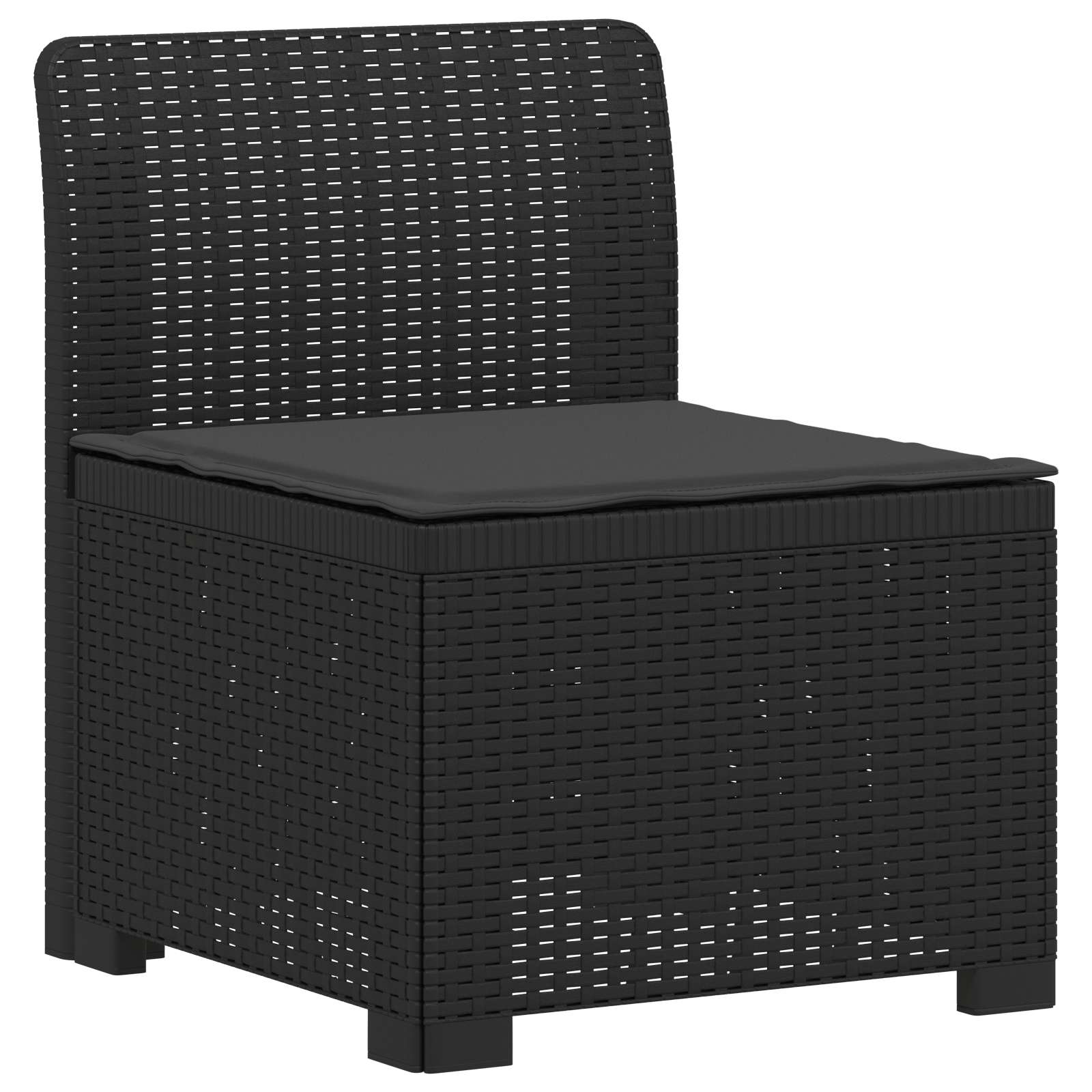 Divano da giardino 4 posti con cuscini aspetto rattan PP | homemem39