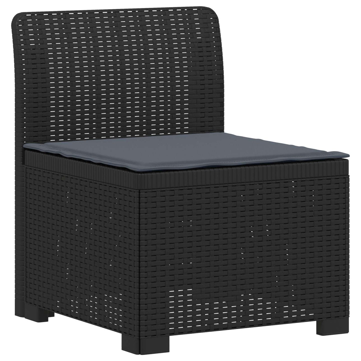 Divano da giardino 4 posti con cuscini aspetto rattan PP | homemem39