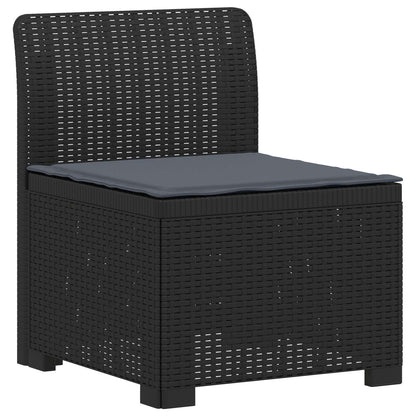 Divano da giardino 4 posti con cuscini aspetto rattan PP | homemem39