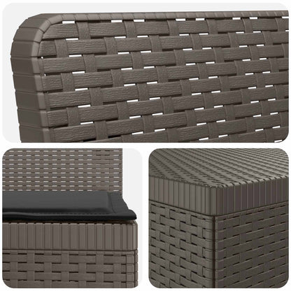 Divano da giardino 4 posti con cuscini aspetto rattan PP | homemem39