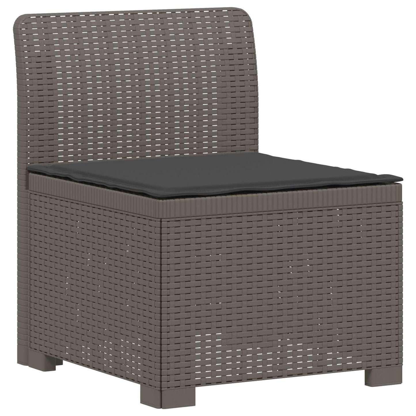 Divano da giardino 4 posti con cuscini aspetto rattan PP | homemem39