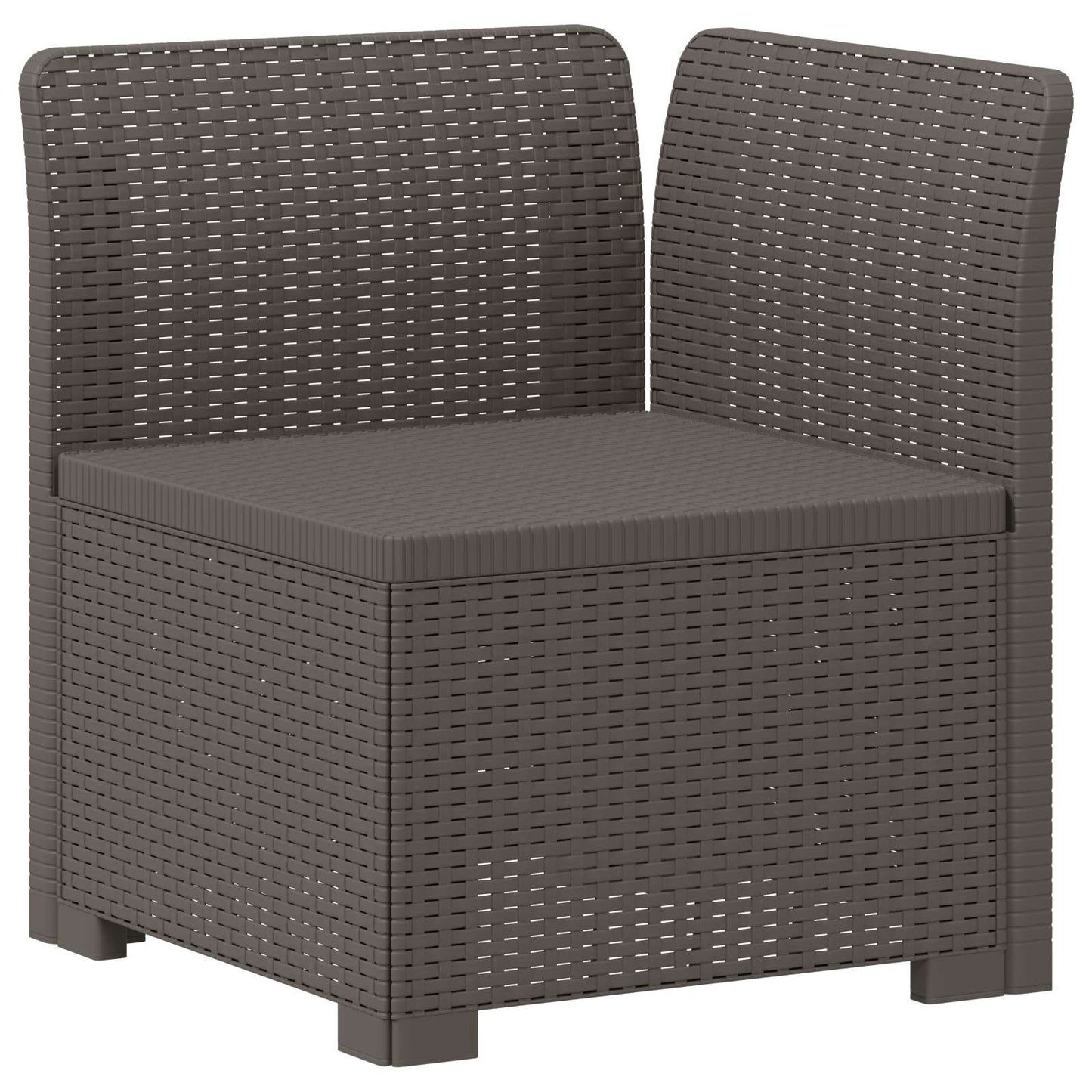 Divano da Giardino 5 Posti Stile Rattan PP Grigio Chiaro | homemem39