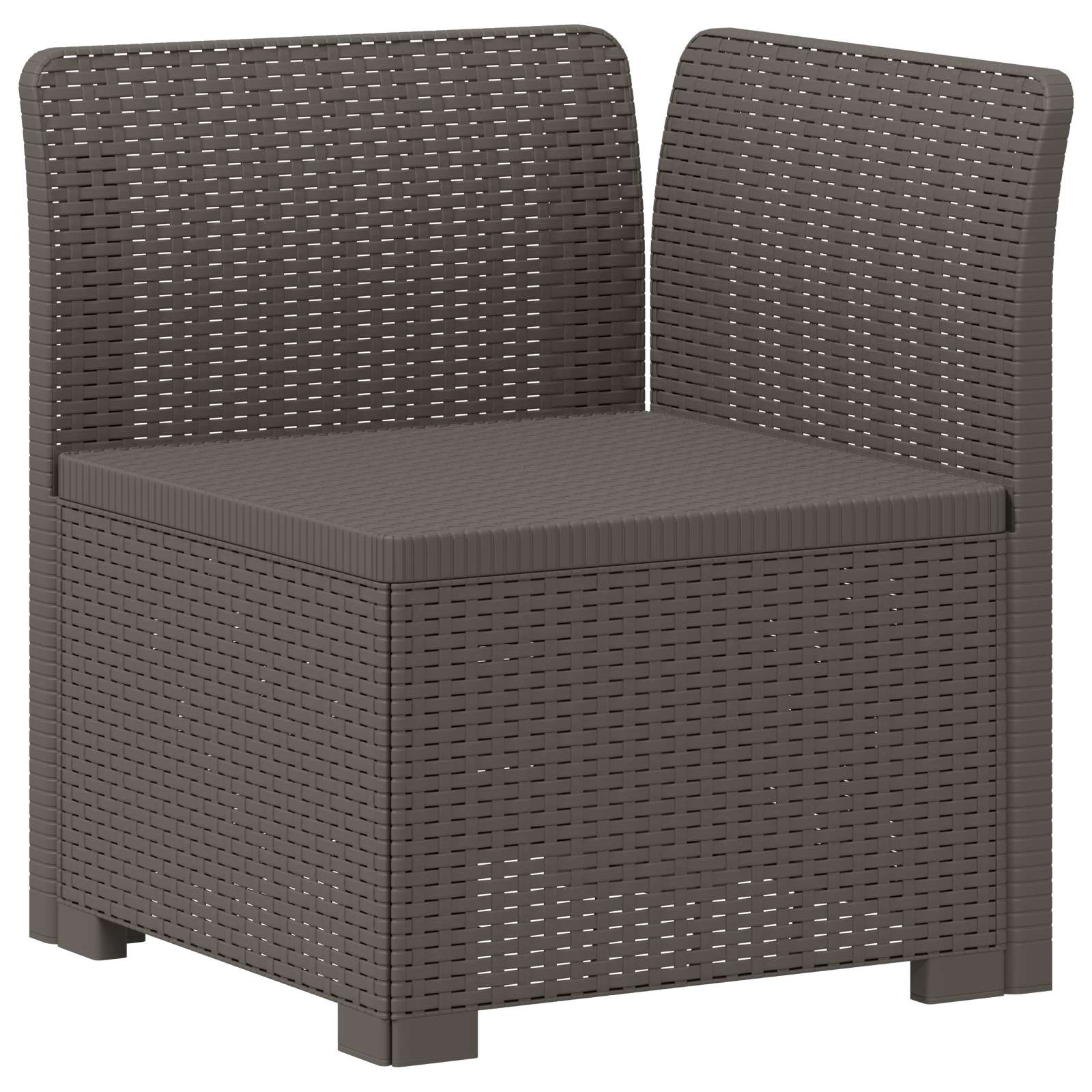 Divano da Giardino 5 Posti Stile Rattan PP Grigio Chiaro | homemem39