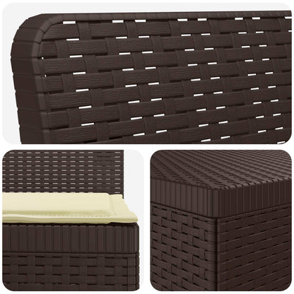 Divano da Giardino 5 Posti con Cuscini Stile Rattan PP Marrone | homemem39