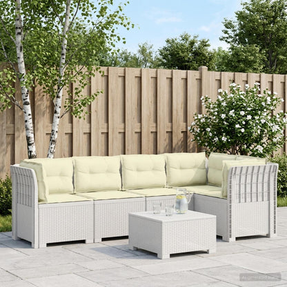Divano da Giardino 5 Posti con Cuscini Stile Rattan 5 posto PP | homemem39